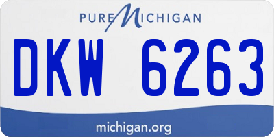 MI license plate DKW6263