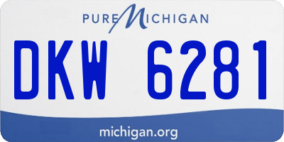 MI license plate DKW6281