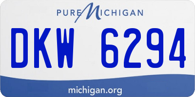 MI license plate DKW6294