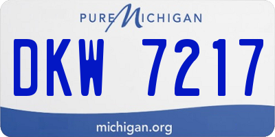 MI license plate DKW7217