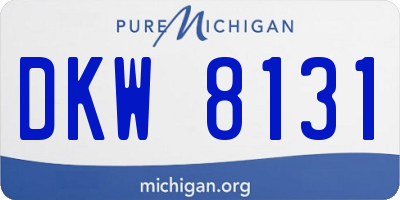 MI license plate DKW8131