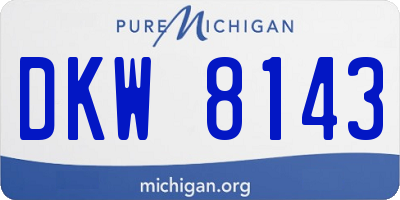 MI license plate DKW8143
