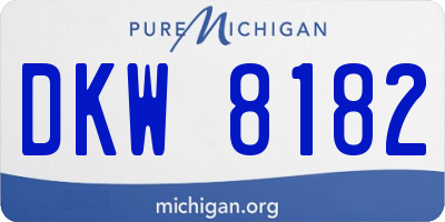 MI license plate DKW8182
