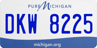 MI license plate DKW8225