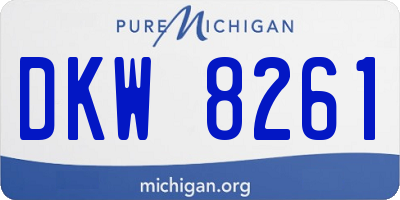 MI license plate DKW8261