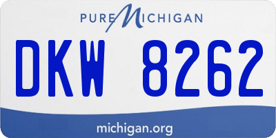 MI license plate DKW8262