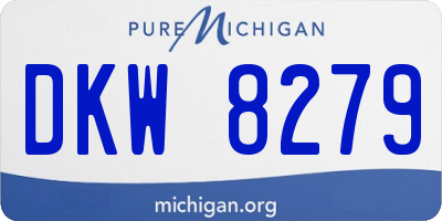 MI license plate DKW8279