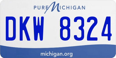 MI license plate DKW8324