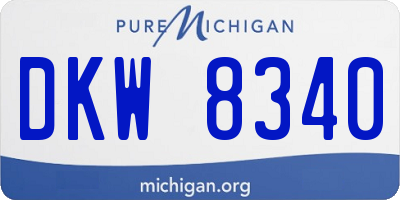 MI license plate DKW8340