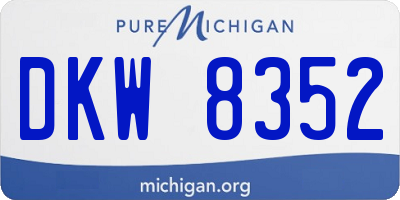 MI license plate DKW8352