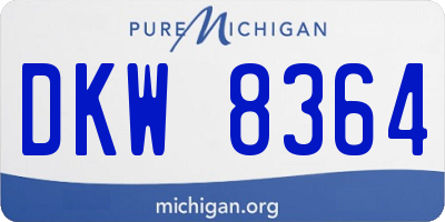 MI license plate DKW8364