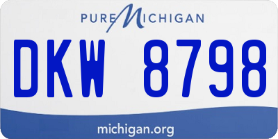 MI license plate DKW8798