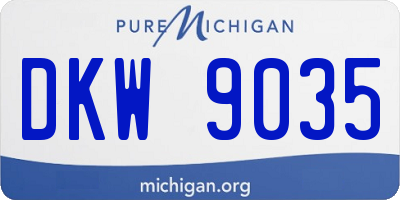 MI license plate DKW9035
