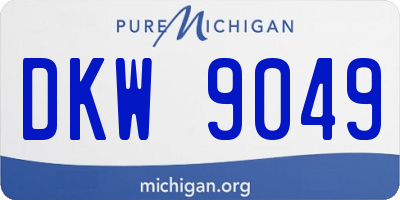 MI license plate DKW9049
