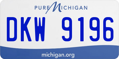 MI license plate DKW9196