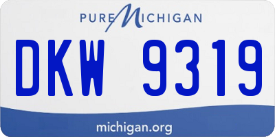 MI license plate DKW9319