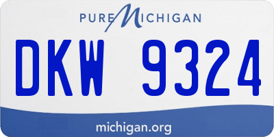 MI license plate DKW9324