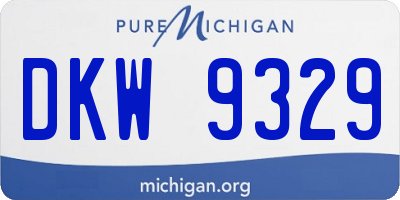 MI license plate DKW9329
