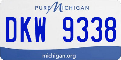MI license plate DKW9338