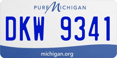 MI license plate DKW9341