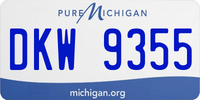 MI license plate DKW9355