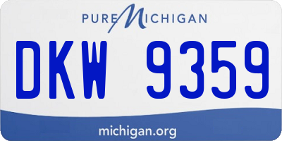 MI license plate DKW9359