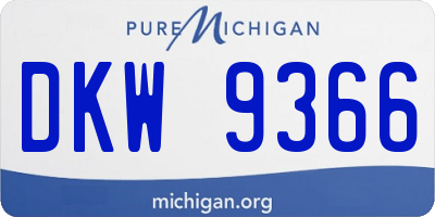 MI license plate DKW9366
