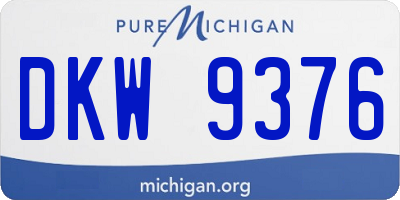 MI license plate DKW9376