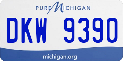MI license plate DKW9390