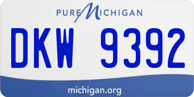 MI license plate DKW9392