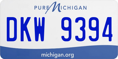MI license plate DKW9394