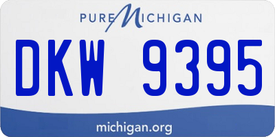 MI license plate DKW9395