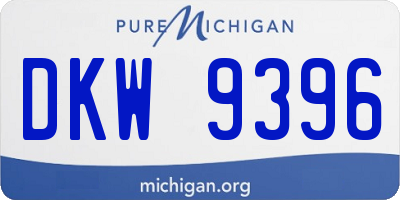 MI license plate DKW9396
