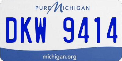 MI license plate DKW9414