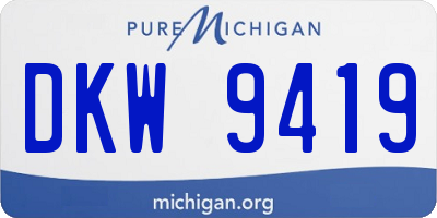 MI license plate DKW9419