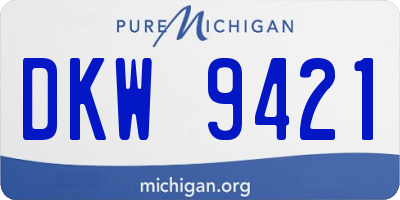 MI license plate DKW9421