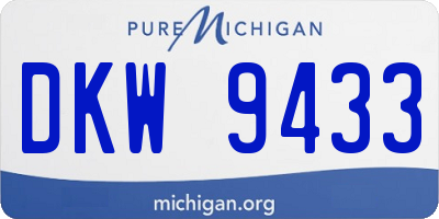 MI license plate DKW9433