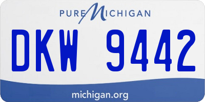 MI license plate DKW9442
