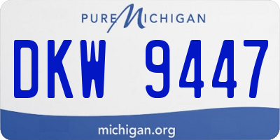 MI license plate DKW9447