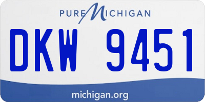 MI license plate DKW9451