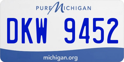 MI license plate DKW9452