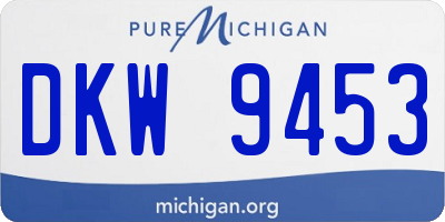 MI license plate DKW9453