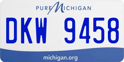 MI license plate DKW9458