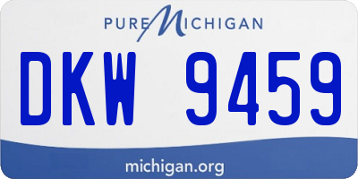 MI license plate DKW9459