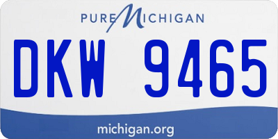 MI license plate DKW9465