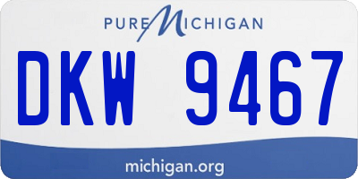 MI license plate DKW9467