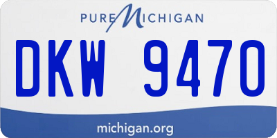 MI license plate DKW9470