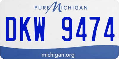 MI license plate DKW9474