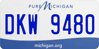 MI license plate DKW9480