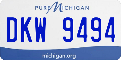 MI license plate DKW9494